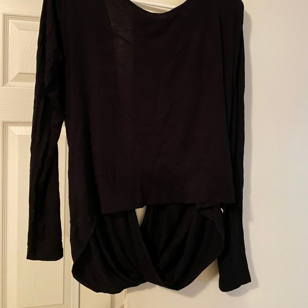 Zyia Black Namaste Long Sleeve T